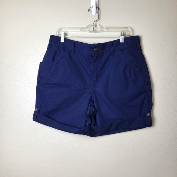 Carhartt Pants - Carhart Force Original Fit Work Short Navy Blue Cuffed Women's‎ Size 14